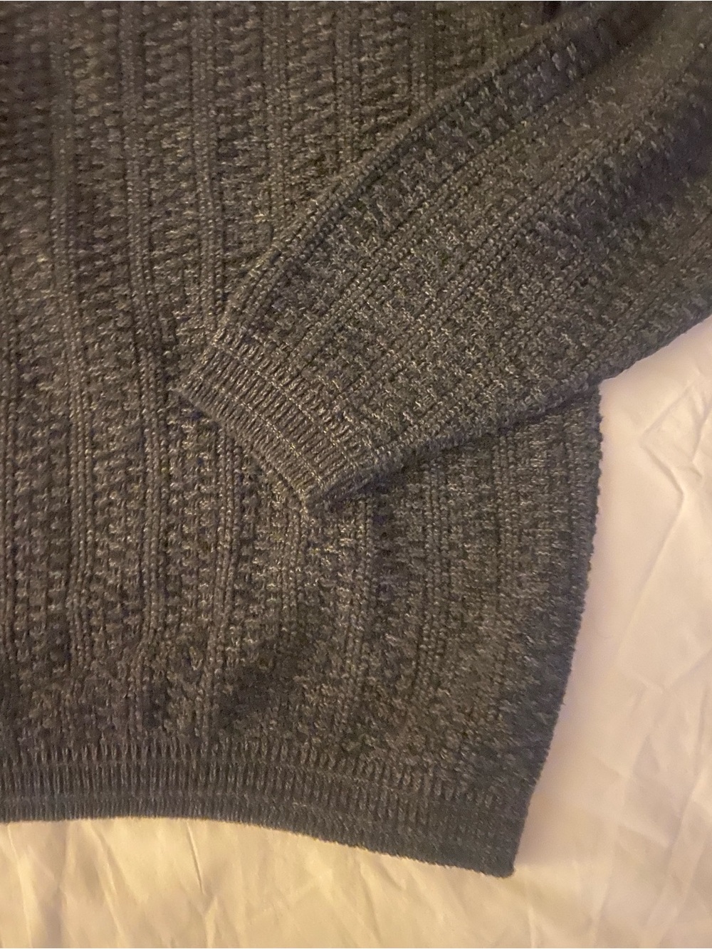 bill blass Charcoal Cable-Knit Crewneck Sweater - Picture 5 of 12